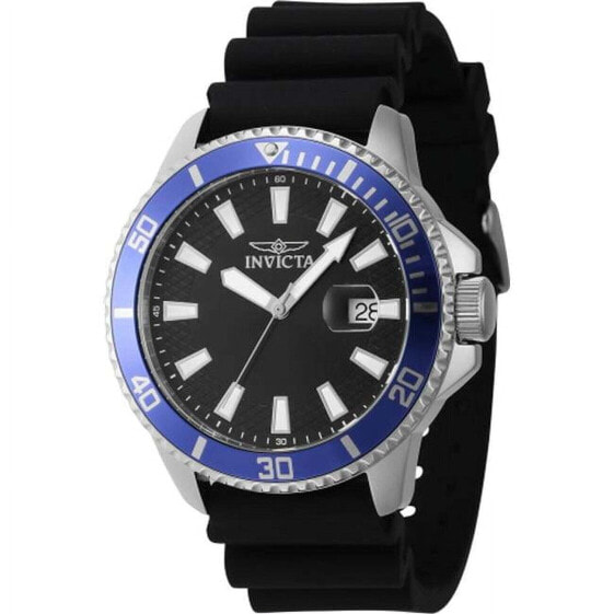 Invicta 46130 Pro Diver Quartz 3 Hand Black Dial Men Watch