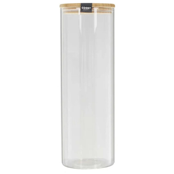 Glasbehälter mit Deckel aus Bambus 2 Lit