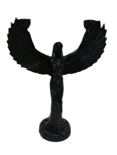 Skulptur Engel Schwarz Marmoroptik