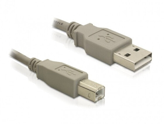 Delock 82215 - 1.8 m - USB A - USB B - Male/Male - Grey