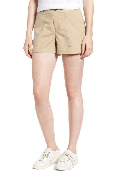 Nordstrom Signature NEW Beige Women's USA Size 10 Khaki Chino Shorts 151296