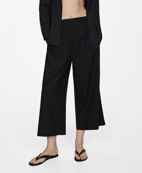 Women's Wide Leg Linen Pants