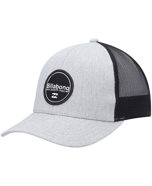 Men's Gray, Black Walled Trucker Snapback Hat