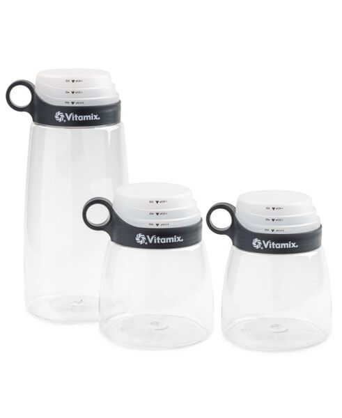 Tritan Shatterproof Canisters with Measuring Lids, Set of 3