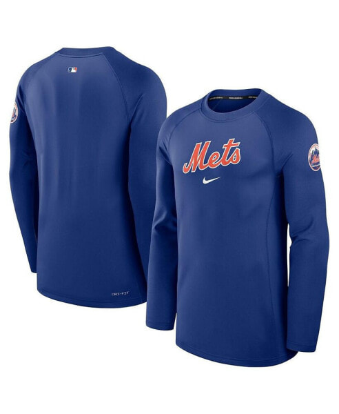 Men's Royal New York Mets Authentic Collection Game Time Raglan Performance Long Sleeve T-Shirt