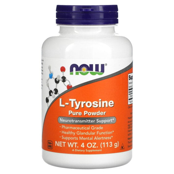 Аминокислоты NOW L-Tyrosine Pure Powder, 4 унции (113 г)