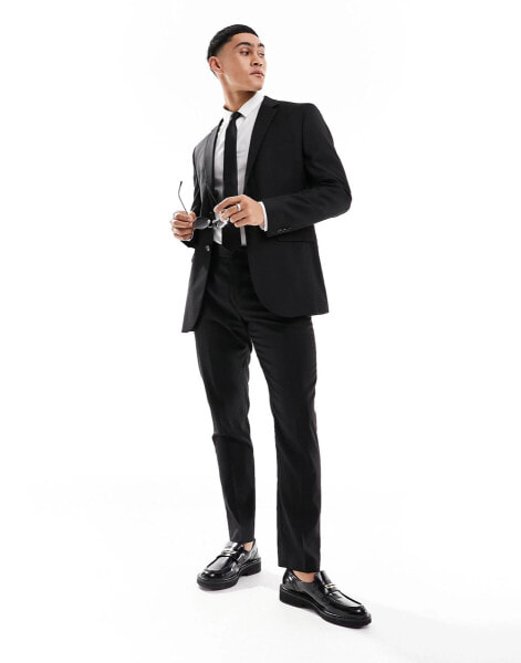 Selected Homme slim fit suit trouser in black