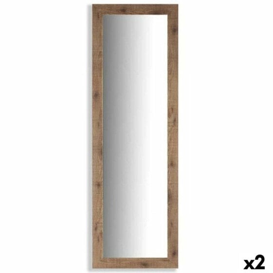 Настенное зеркало Коричневый Деревянный Cтекло 40 ,5 x 130,5 x 1,5 cm (2 штук)