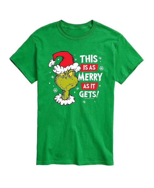 Men's Dr. Seuss The Grinch As Merry As Gets Graphic T-shirt