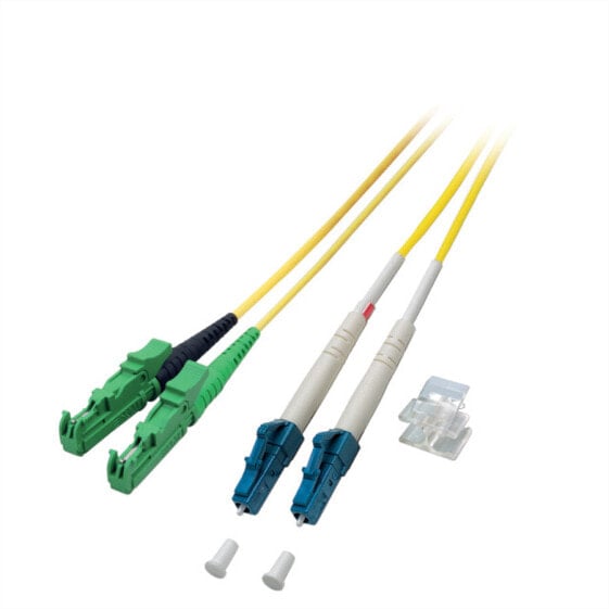 R&M LWL-Kabel dupl. 9/125µm E2000APC/LC 7.5m 2x E2000 APC 8° LC - Cable - 7.5 m