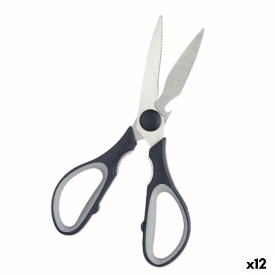 Ножницы Чёрный Серебристый Нержавеющая сталь 8,5 x 21 x 1,5 cm (12 штук)