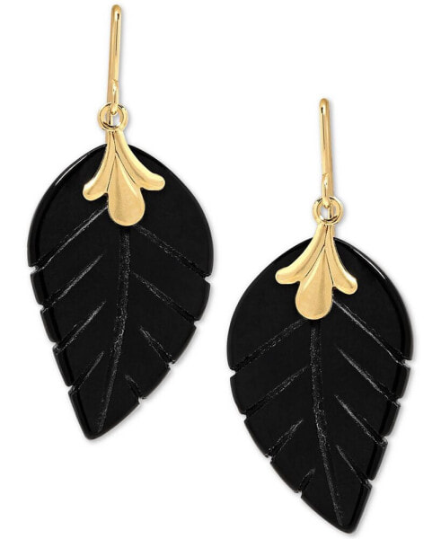 Leaf Earrings in 10k Gold