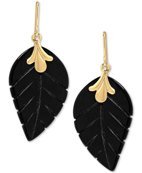 Серьги Macy's leaf  10k Gold