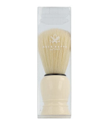 Acca Kappa Men's Grooming Shaving Brush - Plastic Handle - Natural Bristles White