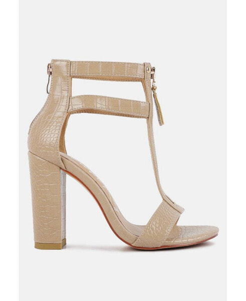 Women's Felicity Zip Up Block Heel Sandals