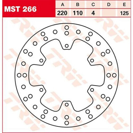 TRW Round Benelli BX 449 08 Rear Brake Disc