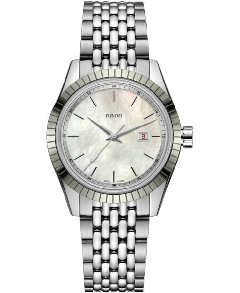 Women's Swiss HyperChrome Classic Stainless Steel Bracelet Watch 35mm Gift Set