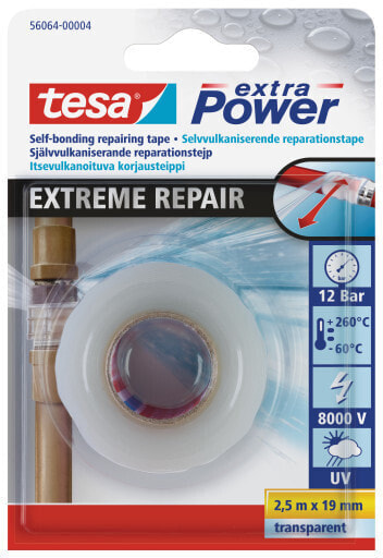 Tesa Dichtungsband Extreme Repair 2.5 m x 19 mm Transparent
