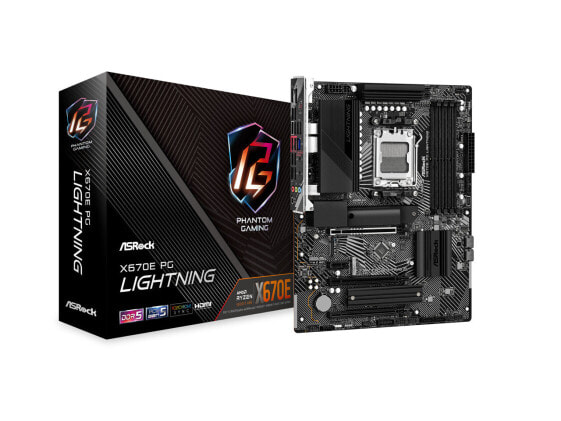 ASRock X670E PG Lightning AM5 ATX Motherboard DDR5, PCIE 5.0X16, AMD Cross Fire