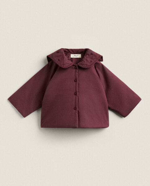 Quilted poplin baby jacket