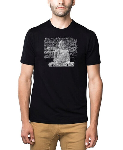Men's Premium Word Art T-Shirt - Zen Buddha