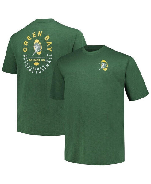 Men's Green Green Bay Packers Big and Tall Two-Hit Throwback T-shirt