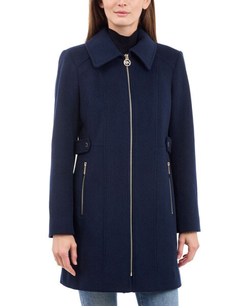 Women's Collared Zip-Front Coat, Created for Macy's