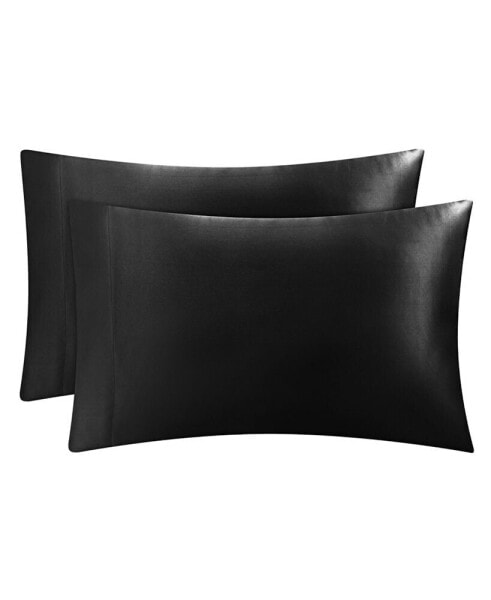 Satin 2 Piece Pillow Case Set, Queen