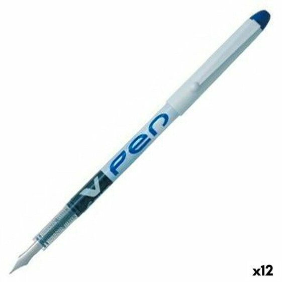 Liquid ink pen Pilot V Pen Calligraphy Pen Disposable Blue 0,4 mm (12 Units)