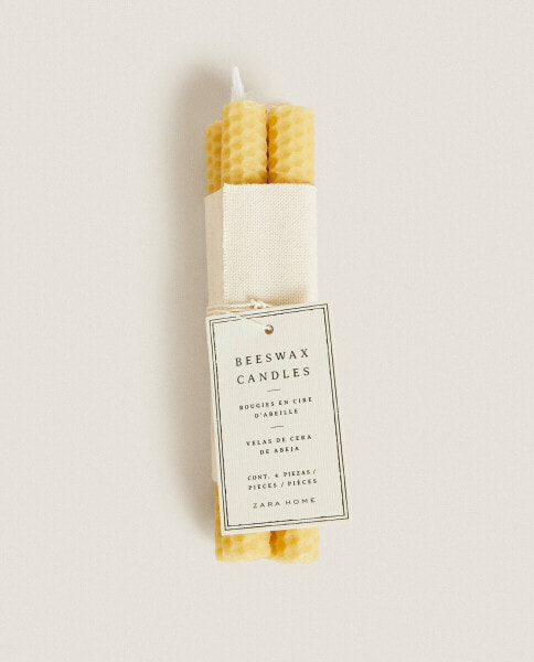 Pack of beeswax candles (pack of 4)