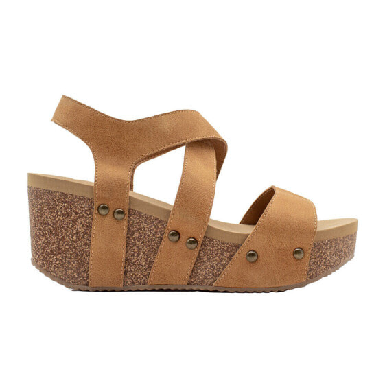 Volatile Sunkissed Wedge Womens Brown Casual Sandals PV1014-282