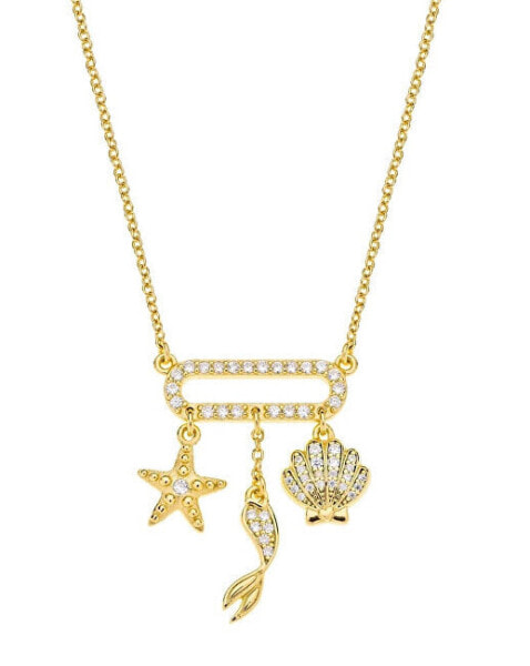 Gold-plated necklace The Little Mermaid NS00053YZWL-157.CS