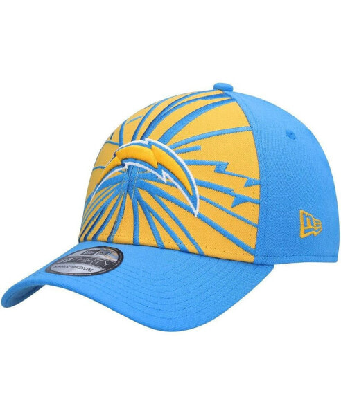 Men's Gold, Powder Blue Los Angeles Chargers Shattered 39THIRTY Flex Hat