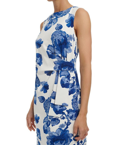 Women's Sleeveless Floral Sheath Dress