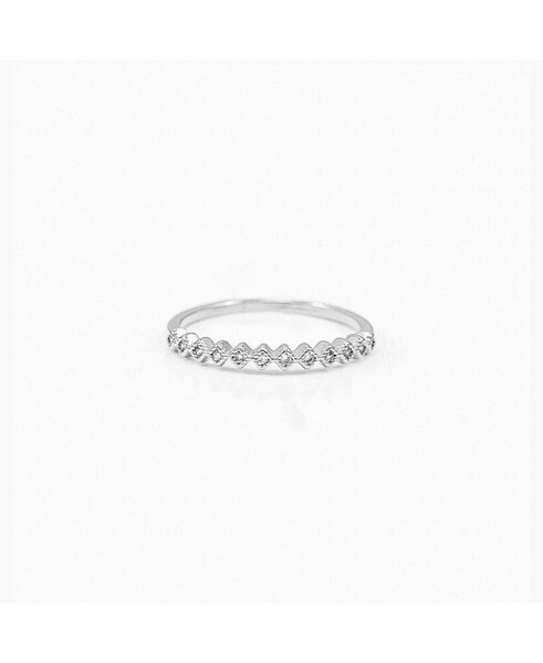 Thin Crystal Band Ring