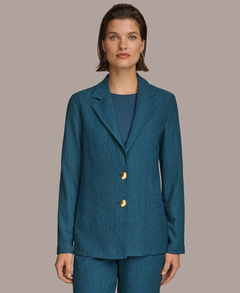 Women's Textured Two-Button Blazer