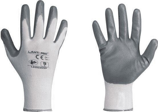 Lahti Pro rękawice nitrylowe, szaro-białe, rozmiar "10" (L220310K)