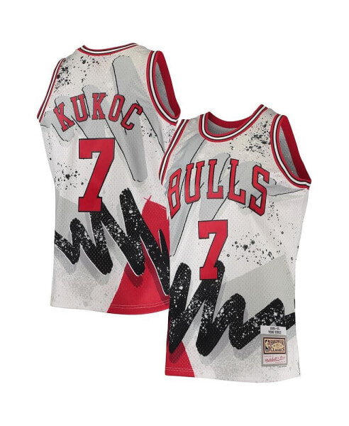 Men's Toni Kukoc White Chicago Bulls Hardwood Classics 1995-96 Hyper Hoops Swingman Jersey