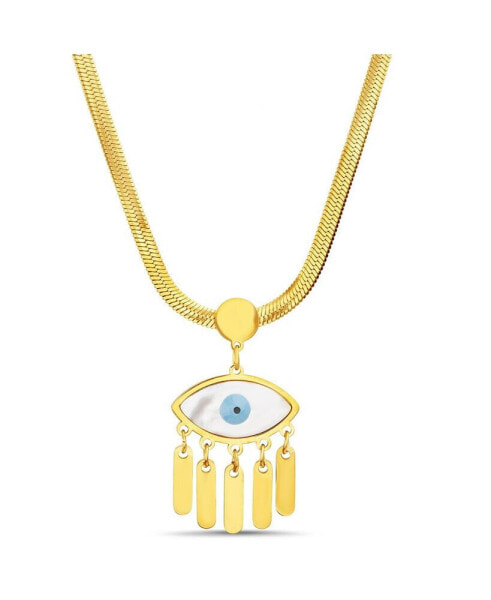 Gold-Tone Evil Eye Dangle Pendant Necklace