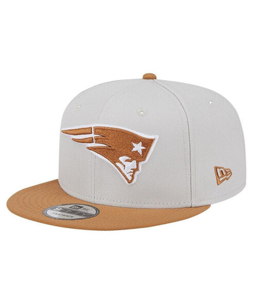 Men's Stone/Brown New England Patriots Two-Tone Color Pack 9FIFTY Snapback Hat