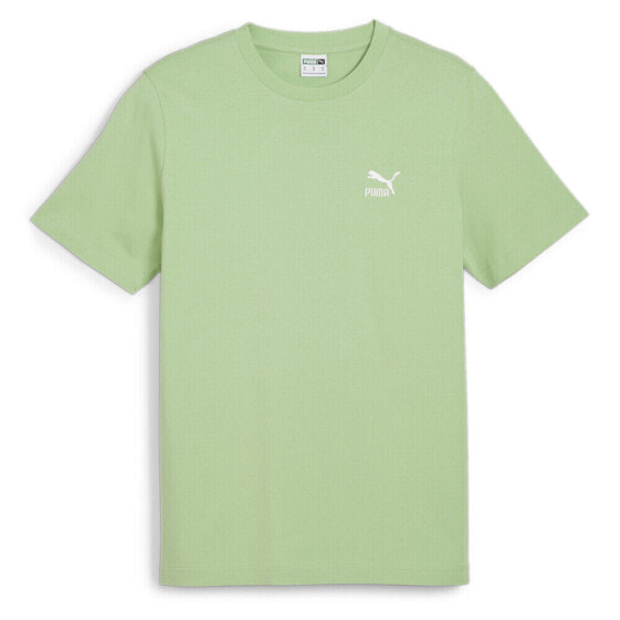 Puma Classics Small Logo Crew Neck Short Sleeve T-Shirt Mens Green Casual Tops 6