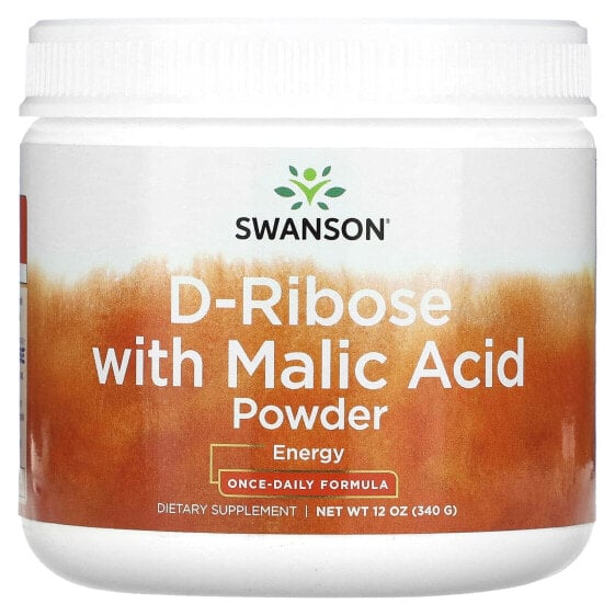 Посттренировочный комплекс Swanson D-Ribose With Malic Acid, 12 унций (340 г)
