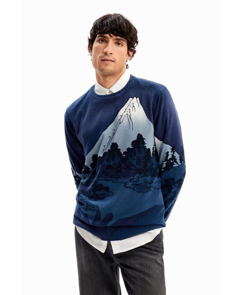 Men's Fine landscape pullover