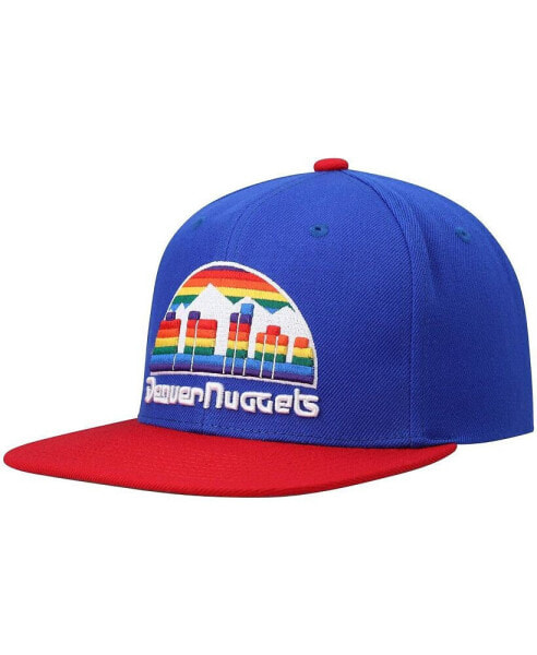 Men's Royal and Red Denver Nuggets Hardwood Classics Team Two-Tone 2.0 Snapback Hat