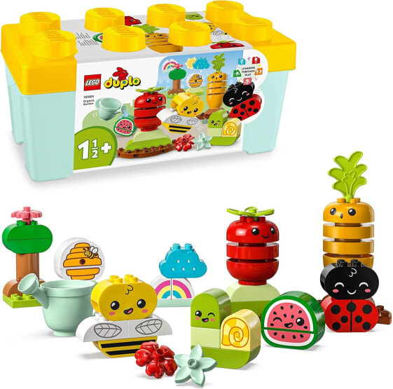 LEGO 10984 Duplo My First Organic Garden Building Blocks Set & 10983 Duplo My First Organic Market Toy Shop Set for Boys and Girls, Toy for Toddlers from 1.5 Years, Fruit and Vegetable Accessories