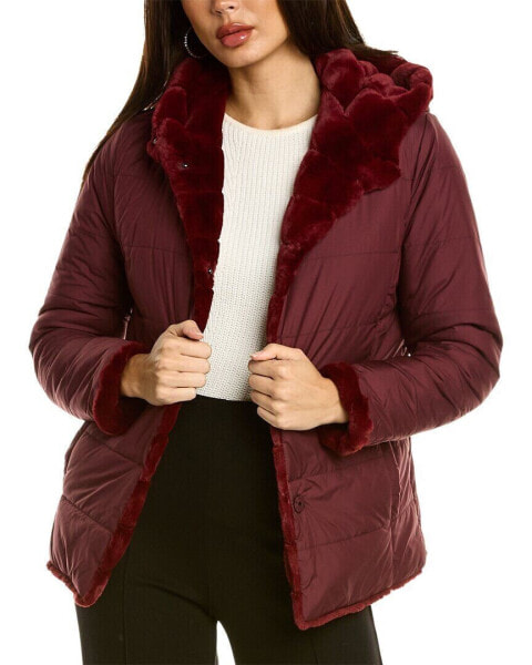 Adrienne Landau Reversible Hooded Jacket Women's