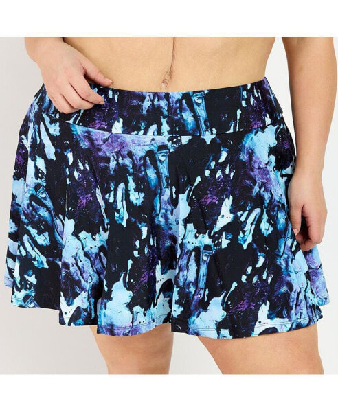 Plus Size Flowy Swim Skort