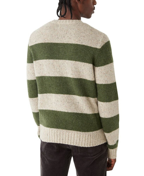 Men's Striped Crewneck Long Sleeve Sweater