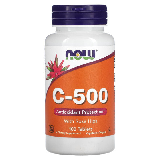Витамин C NOW C-500 с шиповником, 250 таблеток