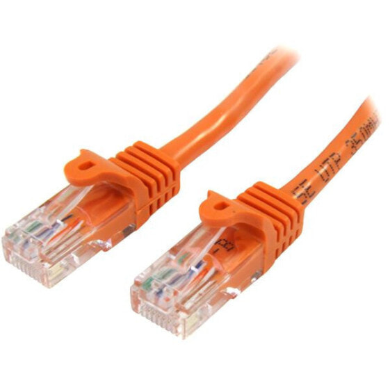 StarTech.com Cat5e Ethernet Patch Cable with Snagless RJ45 Connectors - 10 m - Orange - 10 m - Cat5e - U/UTP (UTP) - RJ-45 - RJ-45
